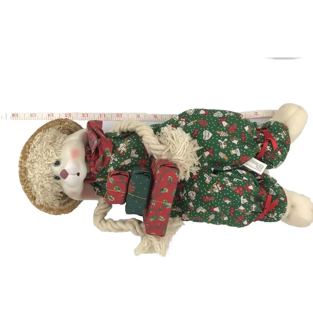 House Of Lloyd 1994 Floyd Bunny Shelf Sitter Rabbit Porcelain Rope Arms Vintage